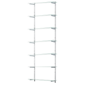 Glass Twin Slot Shelving Set - 20cm Width