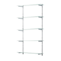 Glass Twin Slot Shelving Set - 25cm Width