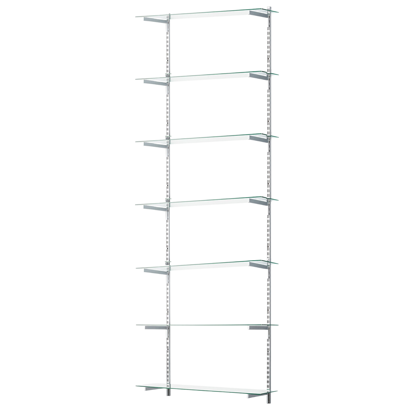 Glass Twin Slot Shelving Set - 25cm Width