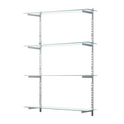 Glass Twin Slot Shelving Set - 30cm Width