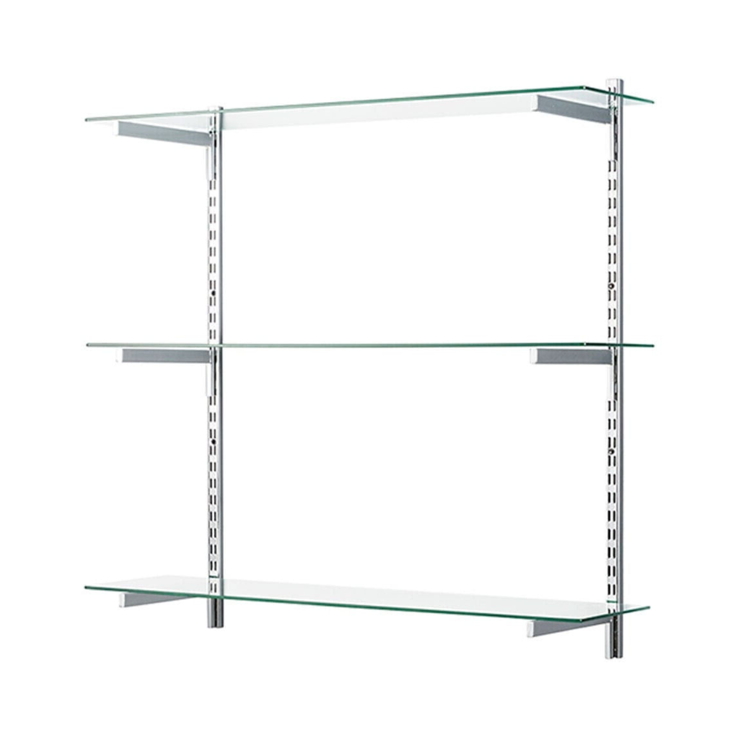 Glass Twin Slot Shelving Set - 30cm Width