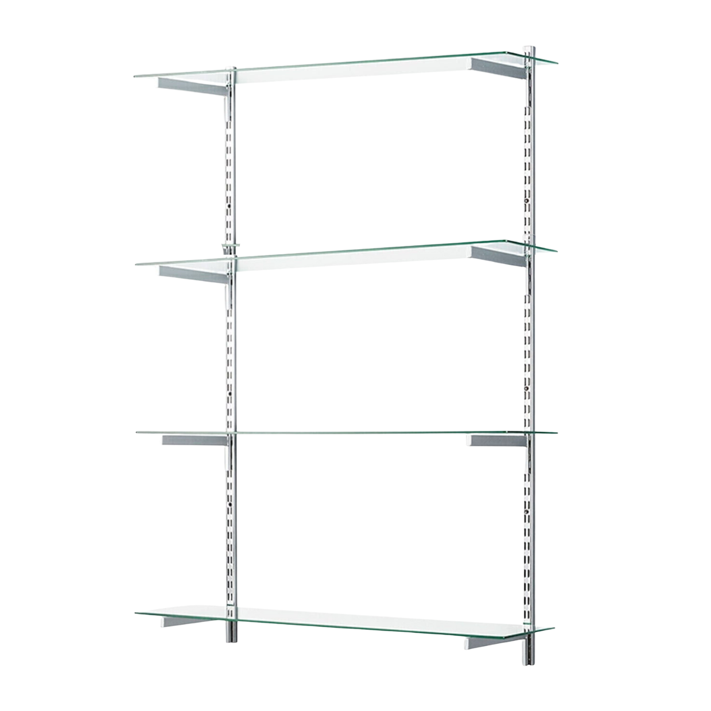 Glass Twin Slot Shelving Set - 30cm Width
