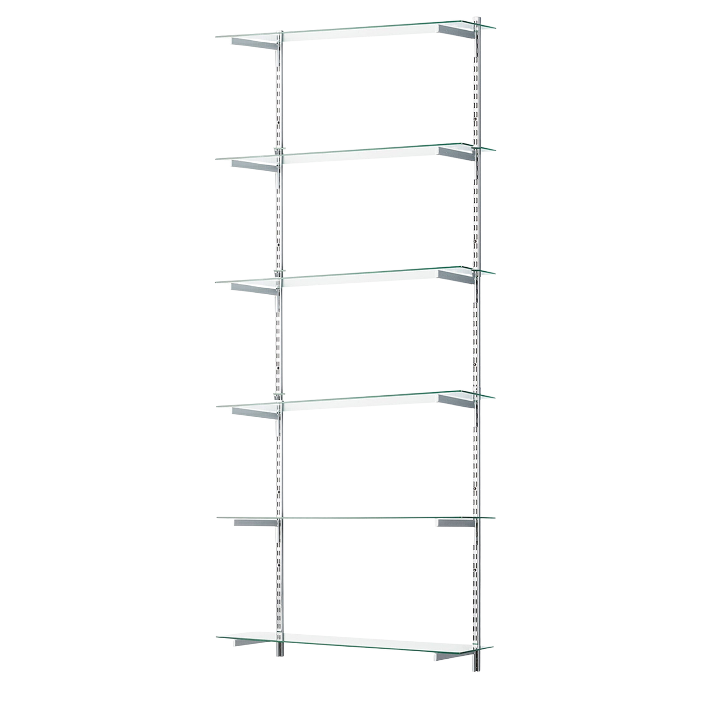 Glass Twin Slot Shelving Set - 30cm Width