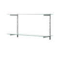 Glass Twin Slot Shelving Set - 35cm Width