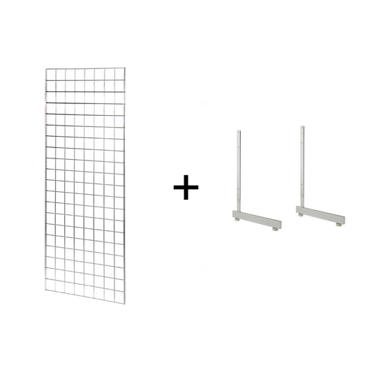 5FT CHROME MESH PANEL WITH L-LEG OR T-LEG