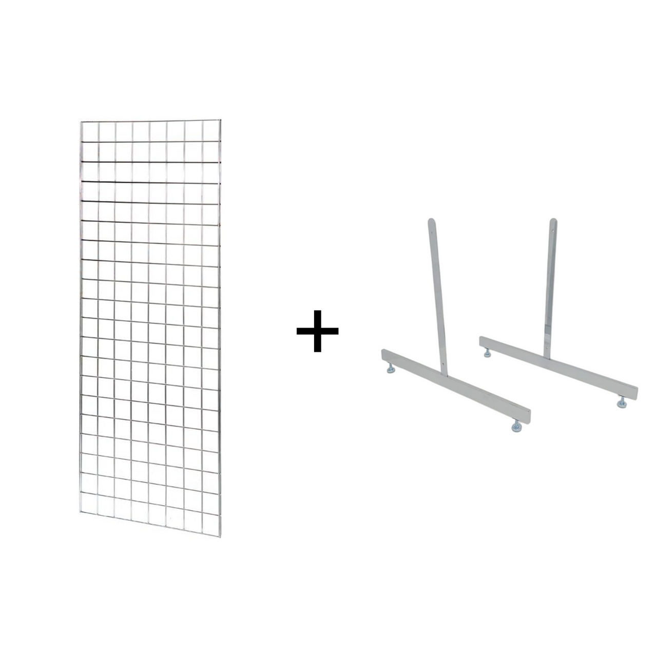 5FT CHROME MESH PANEL WITH L-LEG OR T-LEG