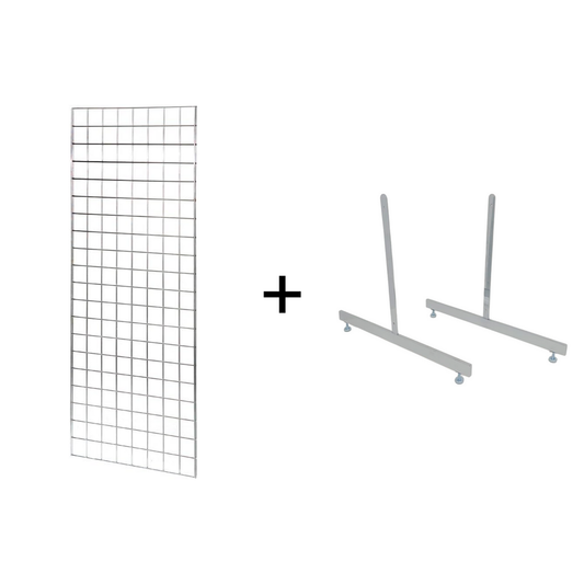 5FT CHROME MESH PANEL WITH L-LEG OR T-LEG