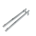 1x Chrome Glass Shelf Bracket For Upright With Suction Pads