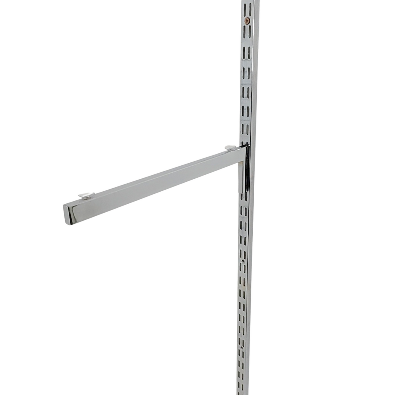 1x Chrome Glass Shelf Bracket For Upright With Suction Pads