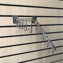 5 Hook Waterfall Sloping/Straight Display Arm For Slatwall