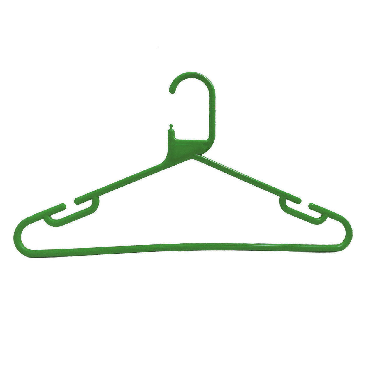 100x Green Strong Heavy Duty Plastic Coat Hangers, Suit, Trouser Etc Garment Clothes Hanger