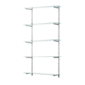 Glass Twin Slot Shelving Set - 15cm Width
