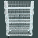 White 5 Tier Stackable Display Baskets-100cm