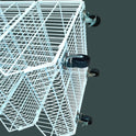 White 5 Tier Stackable Display Baskets-100cm