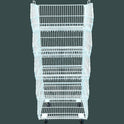 White 5 Tier Stackable Display Baskets-60cm
