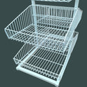 White 5 x Tier Double Side Display Baskets