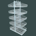 White 5 x Tier Double Side Display Baskets