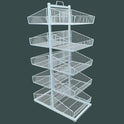 White 5 Tier Double Side Display Baskets