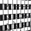 7ft Black Grid Mesh 'H' Stand Gondola Stand With 416x Euro Hooks