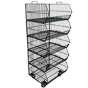 Black 5 x Tier Stackable Display Baskets-60cm