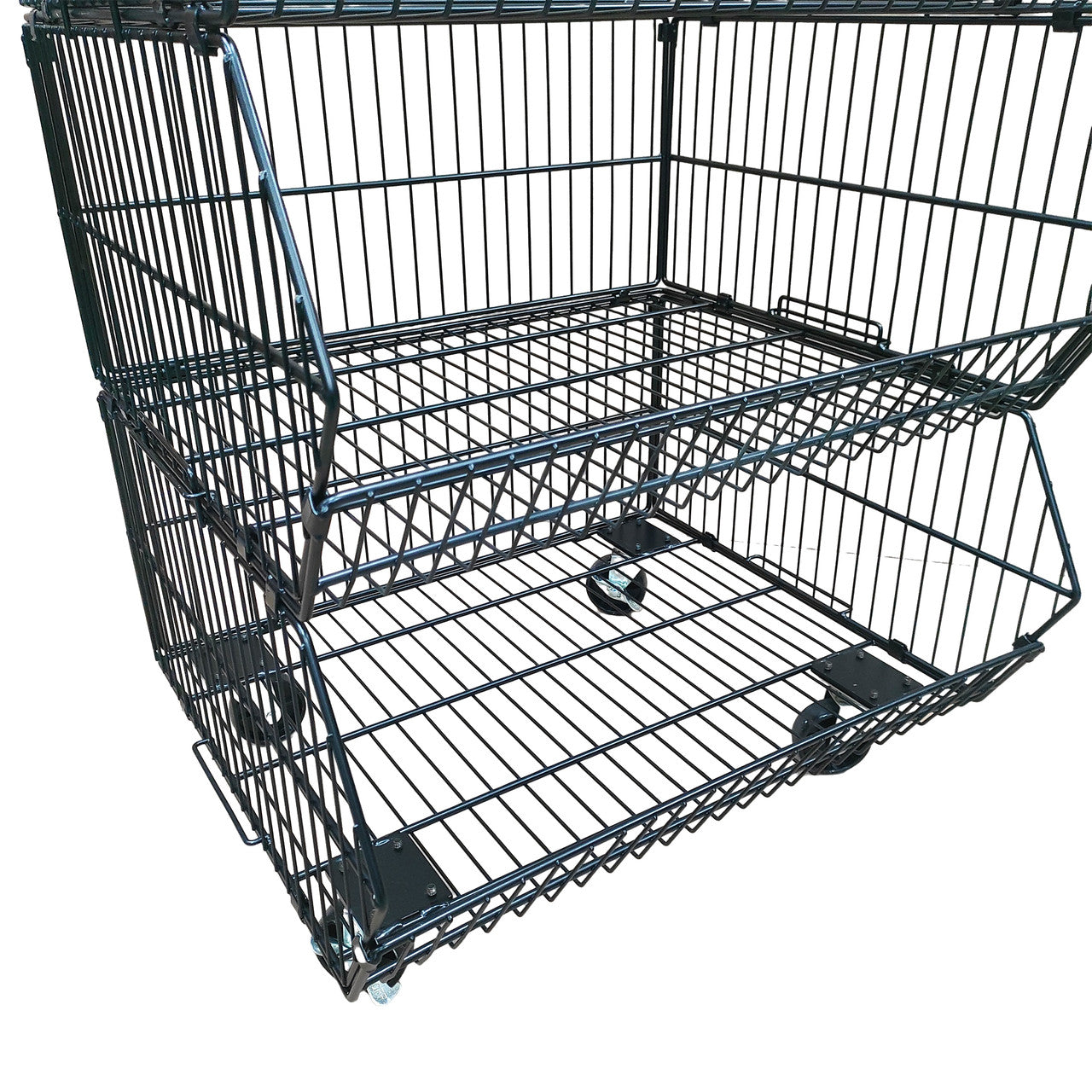 Black 5 x Tier Stackable Display Baskets-60cm