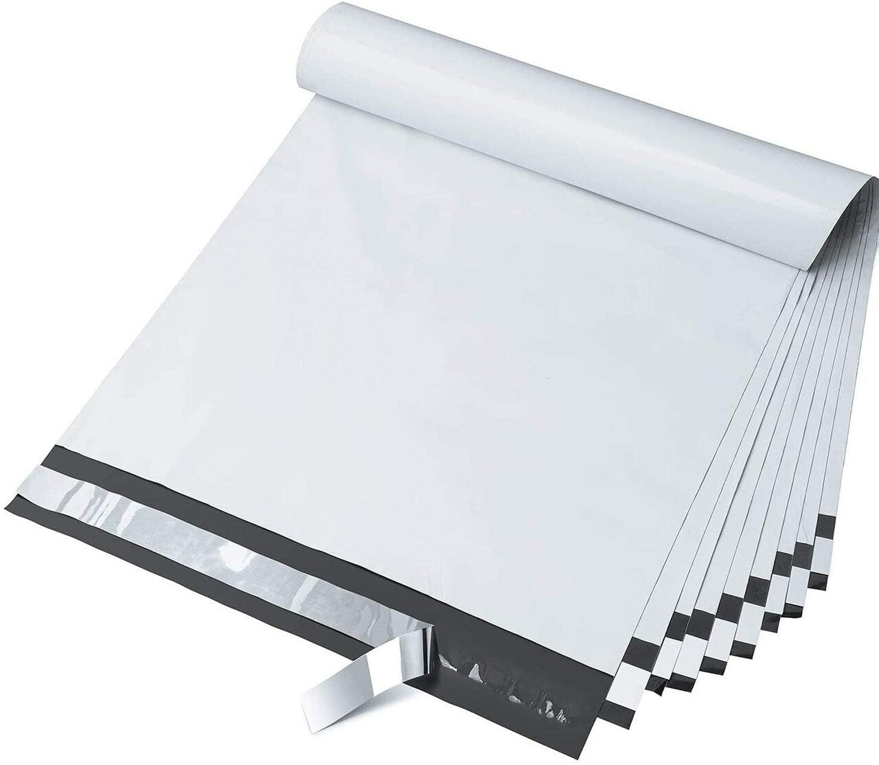 100x  18''x22'' Plastic White Grey Mailing Bags