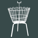 White Round Dump Bin Basket Retail Merchandising Display Storage Bin 55cm Dia