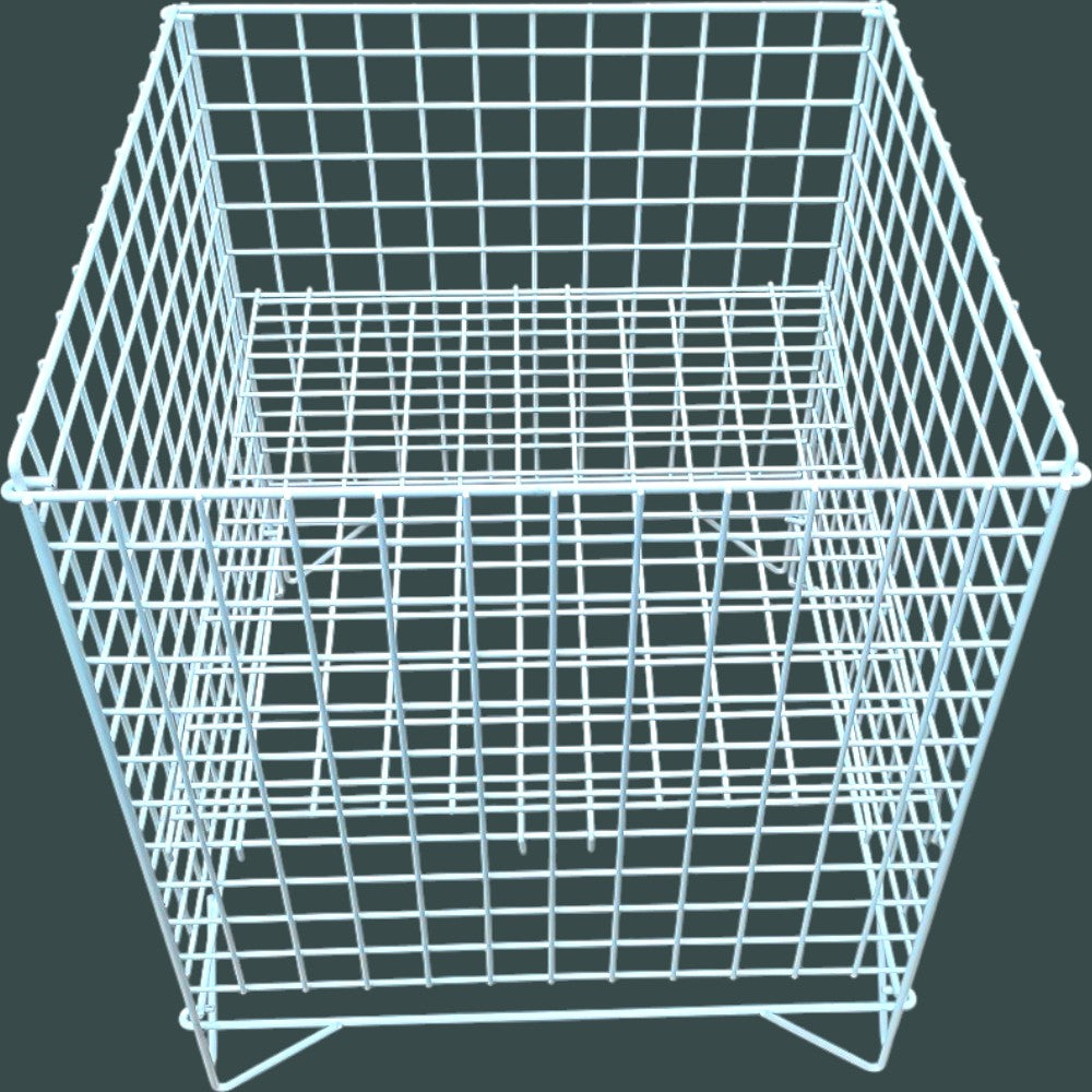 White Dump Bin Basket Retail Merchandising Display Storage Bin