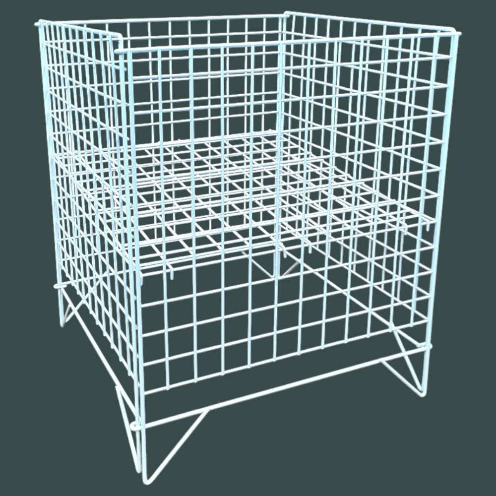 White Dump Bin Basket Retail Merchandising Display Storage Bin