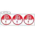 500x45mm Round Adhesive % Off Promo Stickers