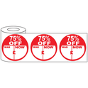 500x45mm Round Adhesive % Off Promo Stickers