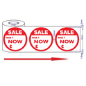 500x45mm Round Adhesive Sale & Reduced Was/Now Stickers