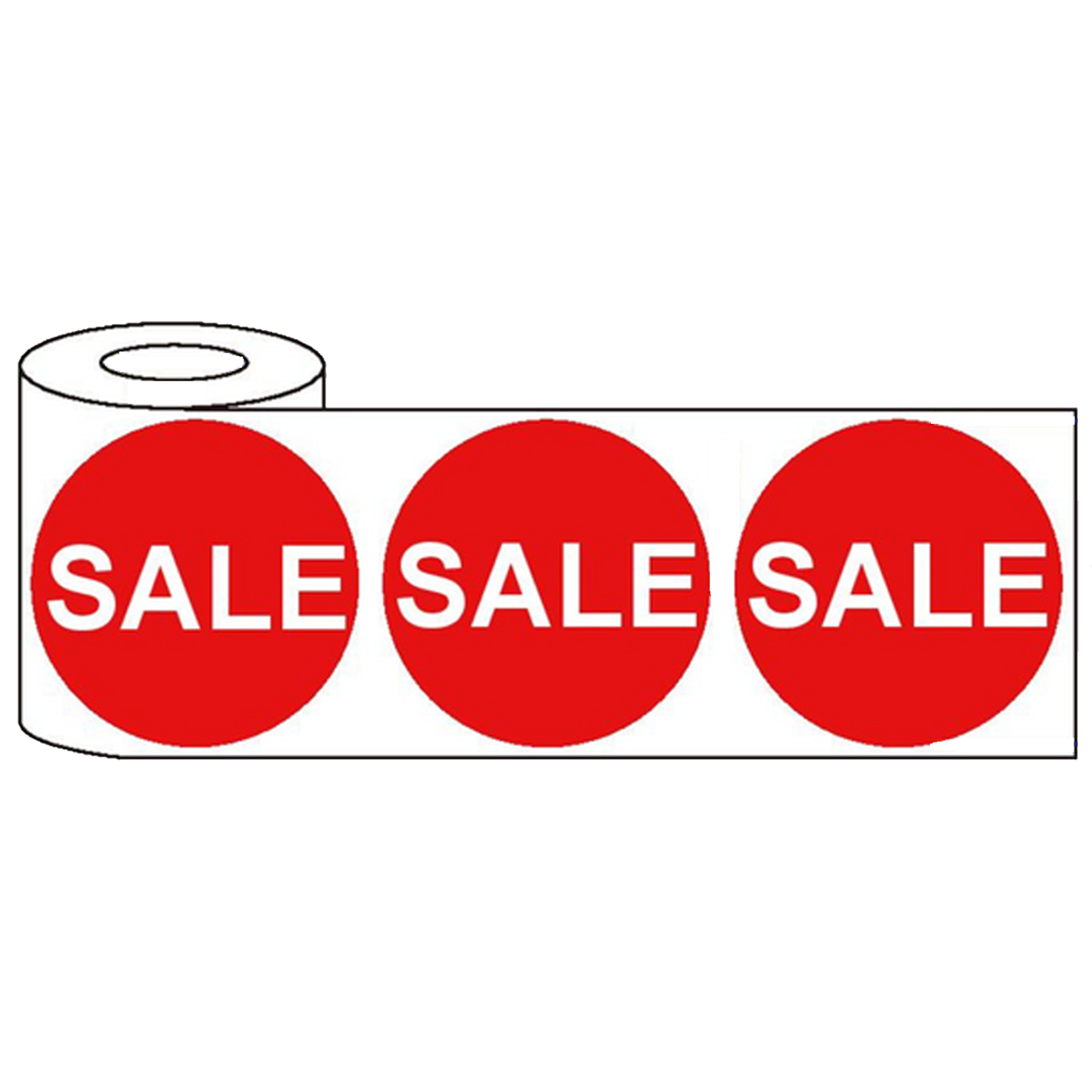 500x 45mm Round Adhesive Now 1/2 Price & 1/2 Marked Price Promotional Stickers