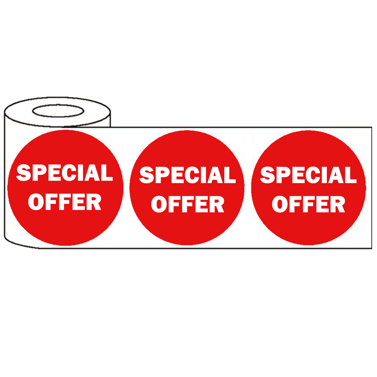 500x 45mm Round Adhesive Now 1/2 Price & 1/2 Marked Price Promotional Stickers
