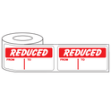500x 50mm Rectangle Adhesive Reduced Was/Now & Reduced From/To Promotional Stickers