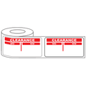 500x 50mm Rectangular Adhesive Clearance & Sale Promotional Stickers - Was/Now Highlights