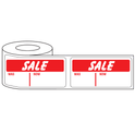 500x 50mm Rectangular Adhesive Clearance & Sale Promotional Stickers - Was/Now Highlights
