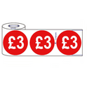 500x 45mm £1-£10 Red Self Adhesive Price Stickers