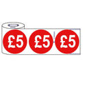 500x 45mm £1-£10 Red Self Adhesive Price Stickers