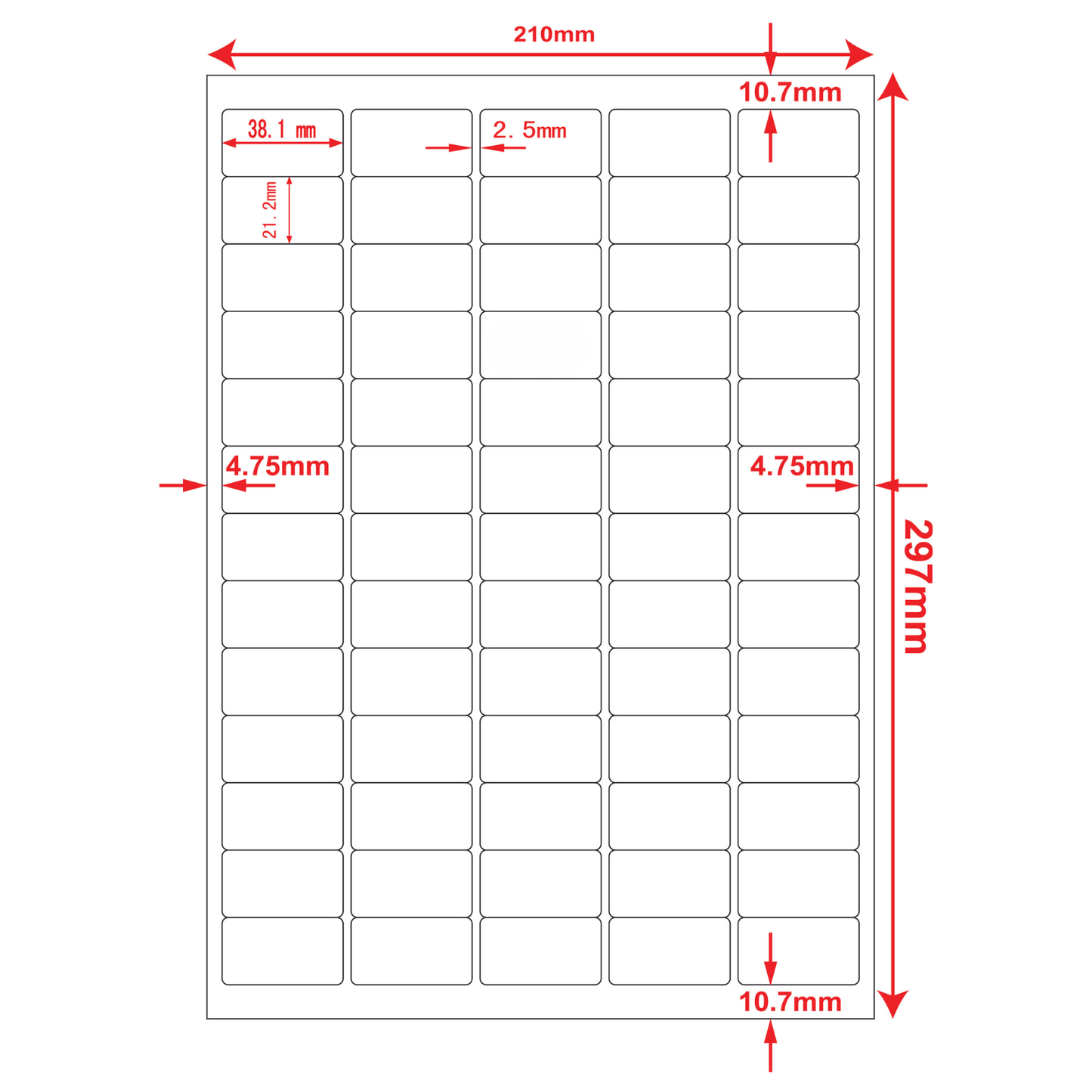 Multi-Purpose A4 White Self-Adhesive Labels