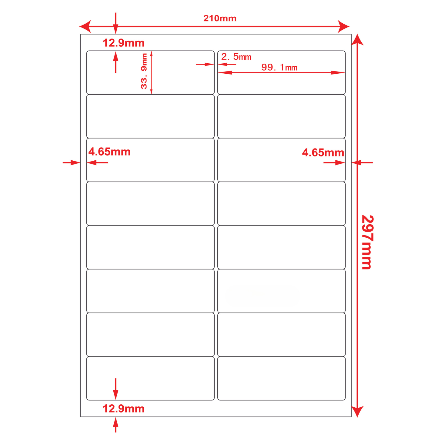 Multi-Purpose A4 White Self-Adhesive Labels