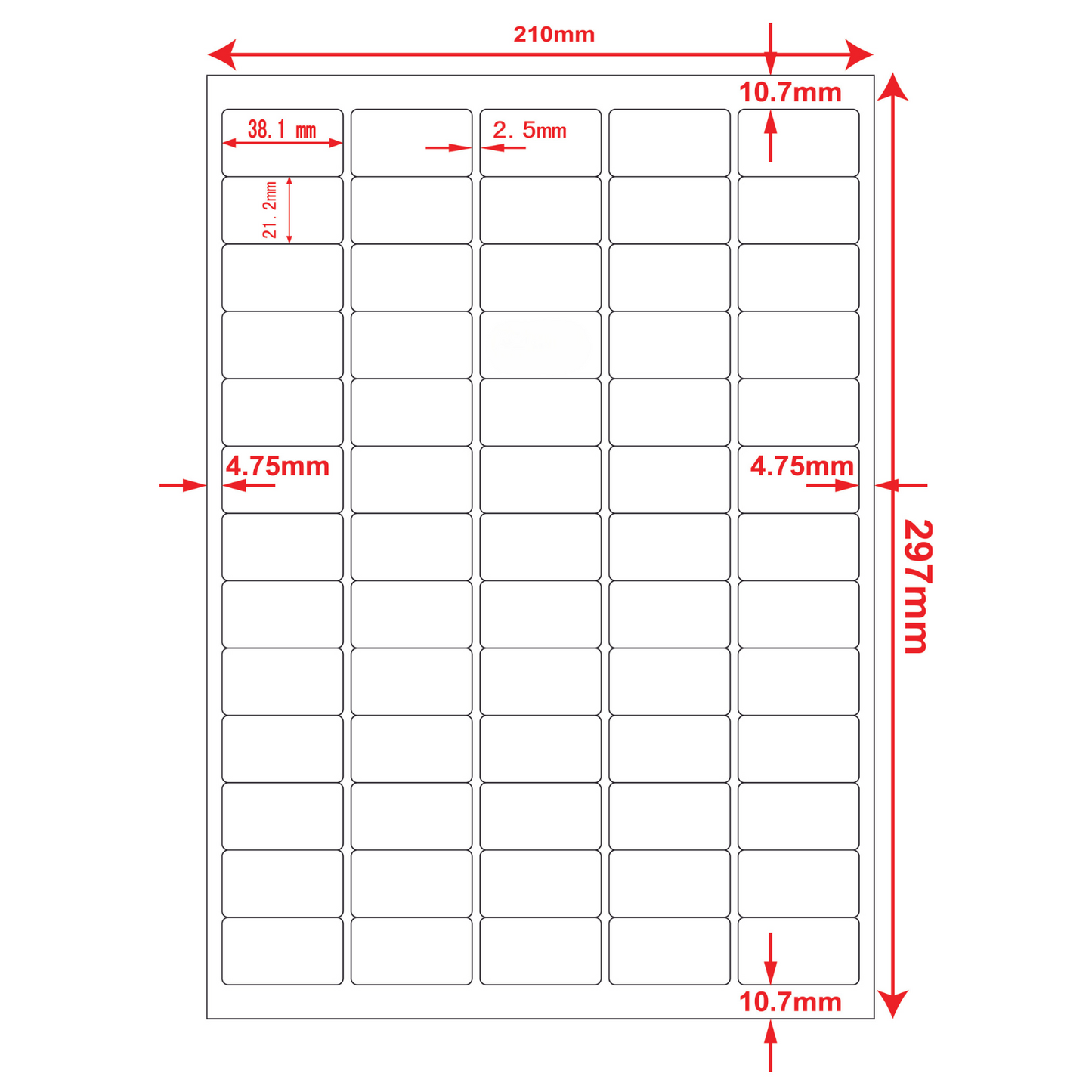 Multi-Purpose A4 White Self-Adhesive Labels
