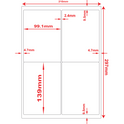 Multi-Purpose A4 White Self-Adhesive Labels