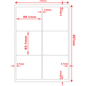 Multi-Purpose A4 White Self-Adhesive Labels