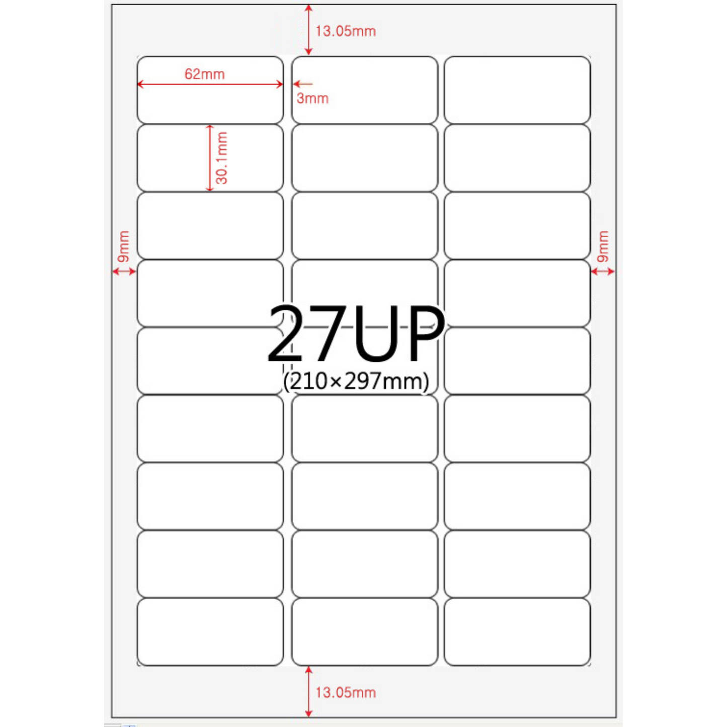 Multi-Purpose A4 White Self-Adhesive Labels