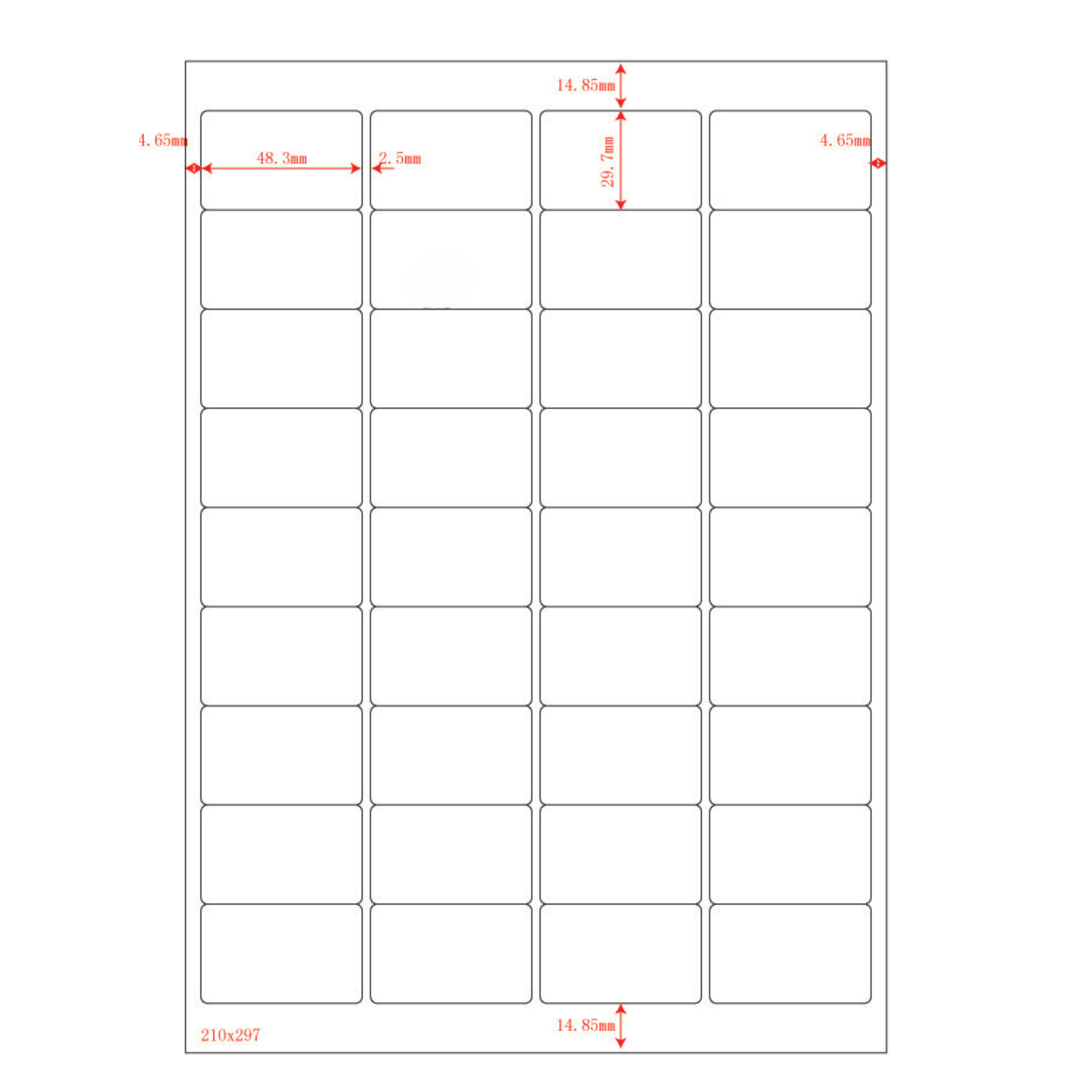 Multi-Purpose A4 White Self-Adhesive Labels
