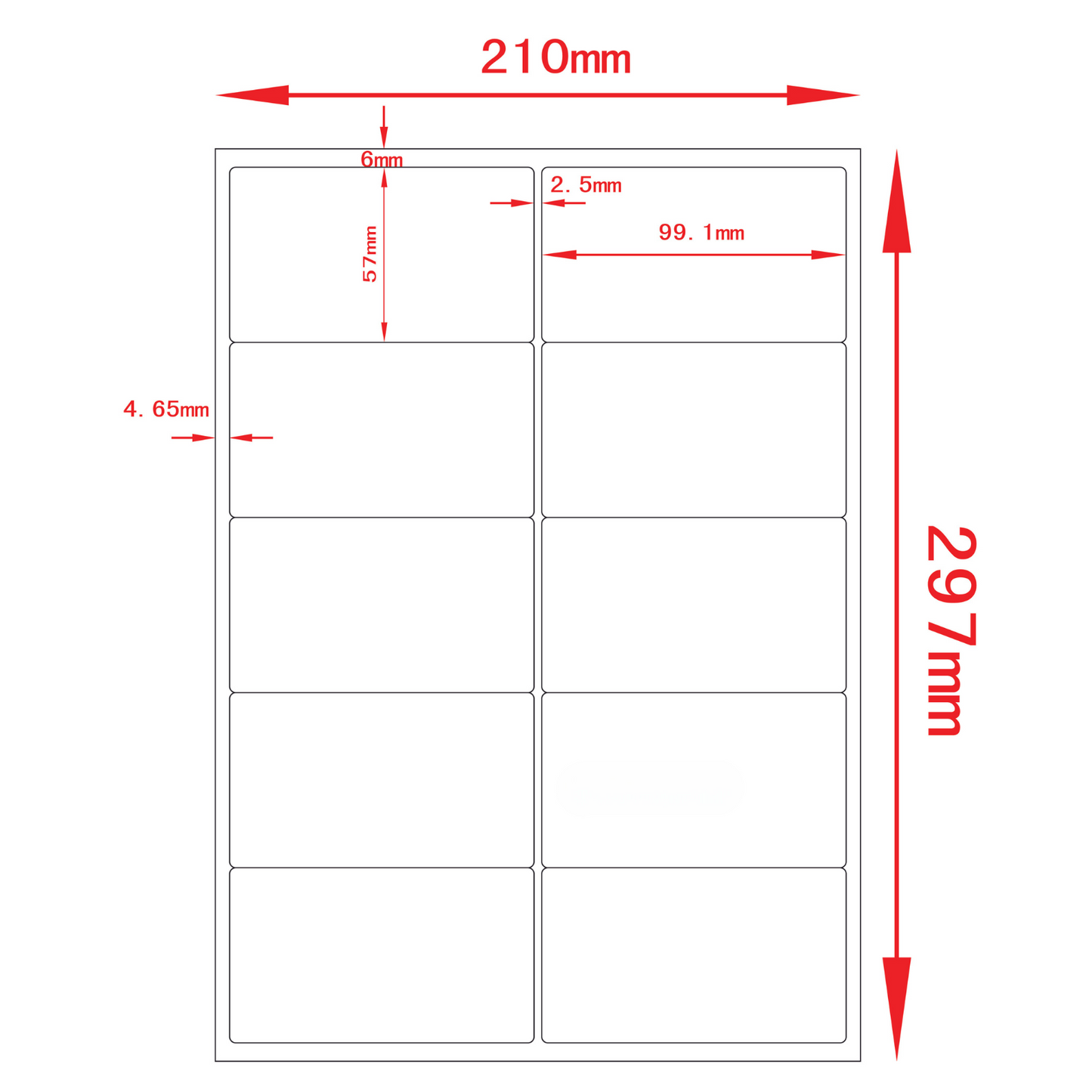 Multi-Purpose A4 White Self-Adhesive Labels