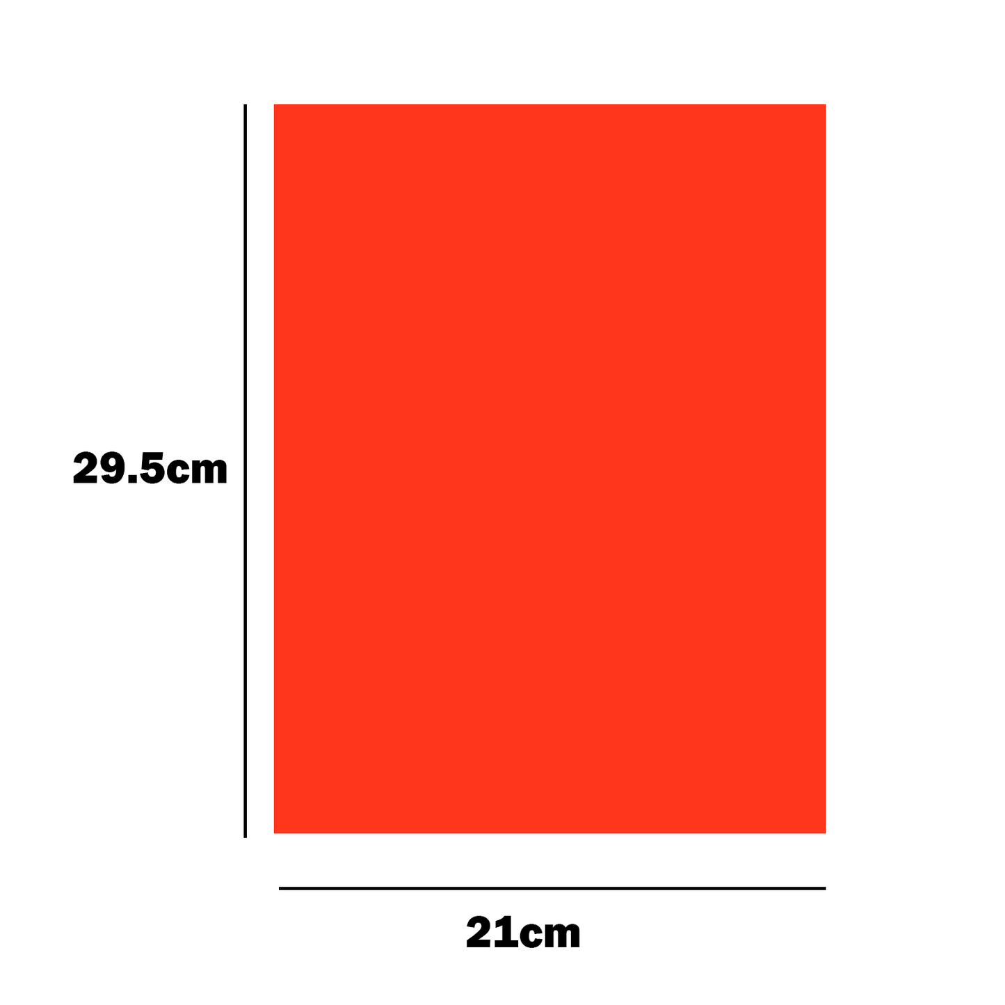 Thin Sized Plain Fluorescent Dyglo Cards