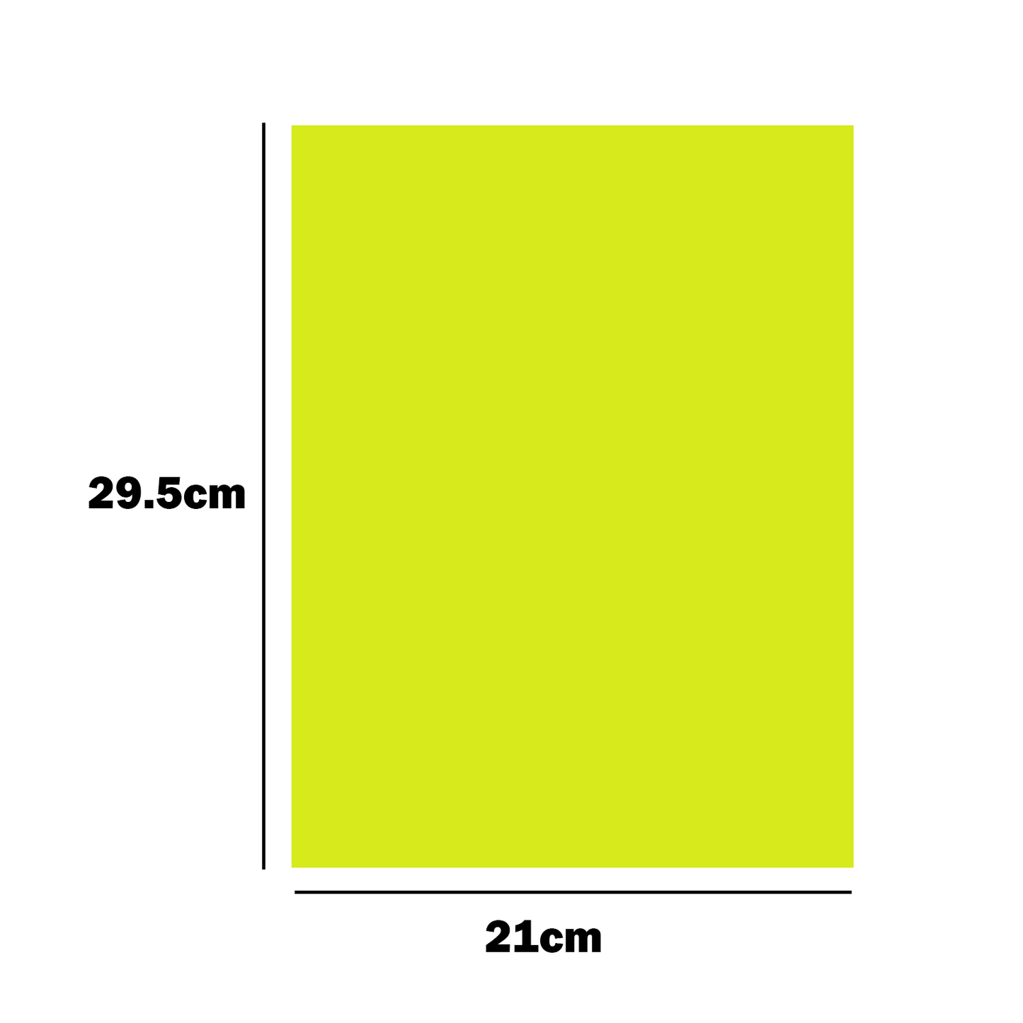 Thin Sized Plain Fluorescent Dyglo Cards