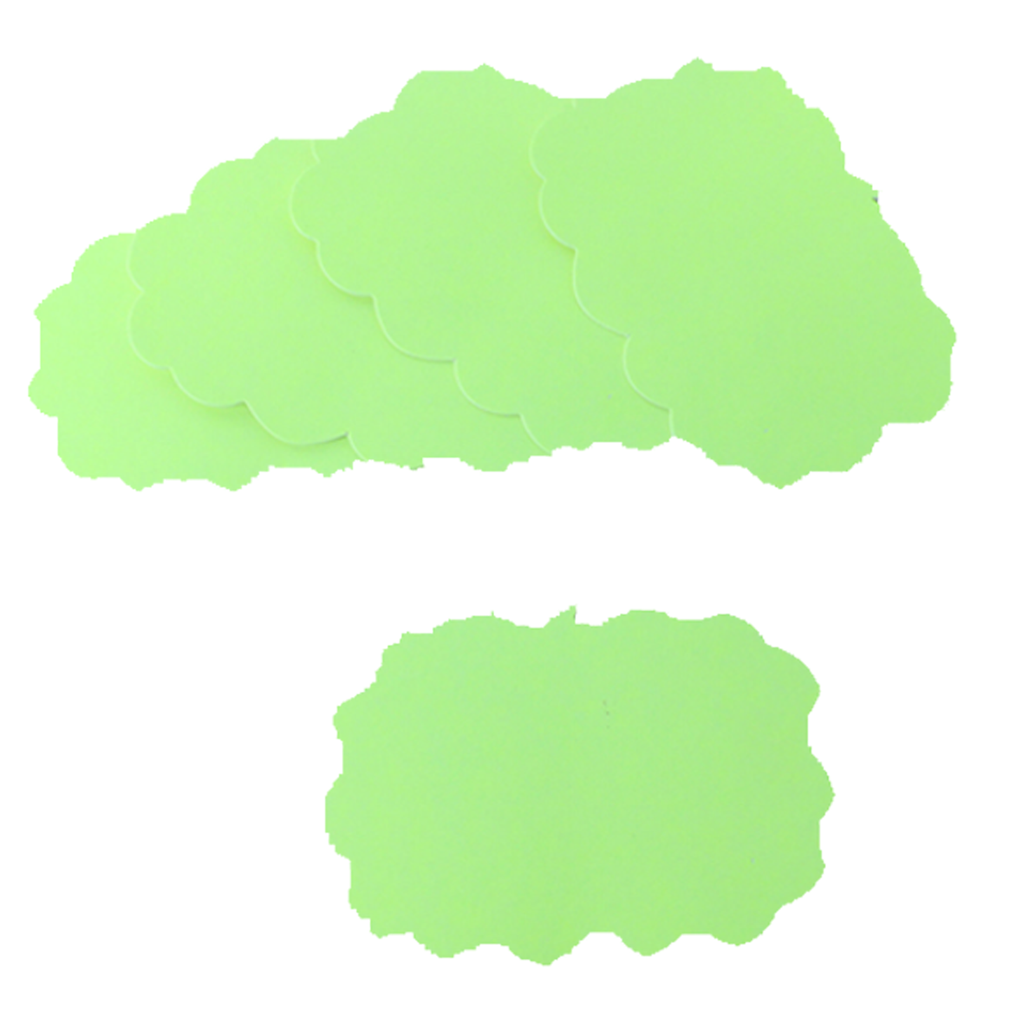 Fluorescent Sale Cards - Flash Star & Bubble Shaped